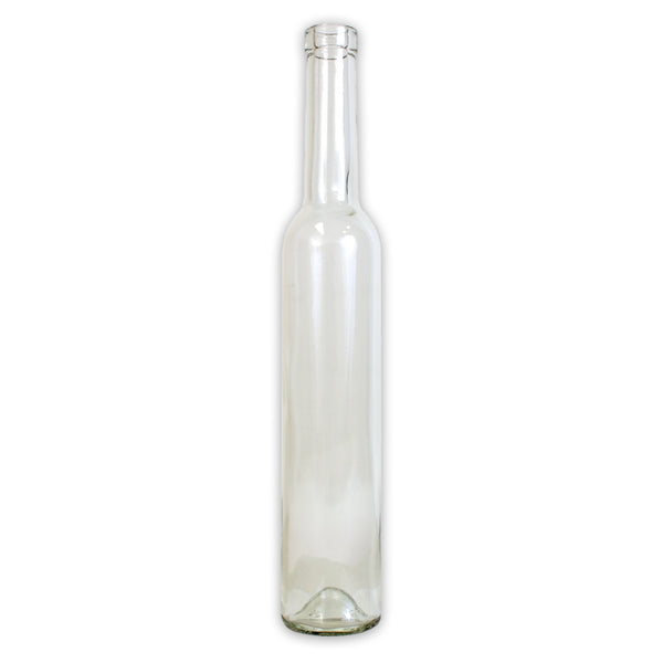 **PICK UP ONLY**     375mL CLEAR BELLISSIMA BOTTLES CORK FINISH 12/CASE OR EACH