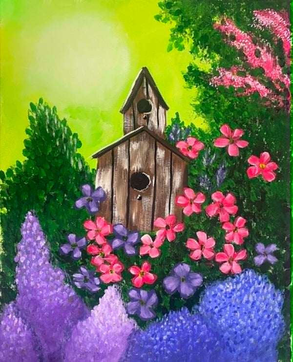 "Birdhouse"  Paint on CANVAS w/ Tessa (Saturday, July 18th, 2026 5:00pm)