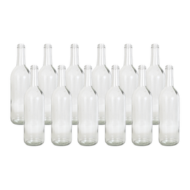 **PICK UP ONLY**    750mL CLEAR SCREW TOP BORDEAUX WINE BOTTLES 12/CASE OR EACH