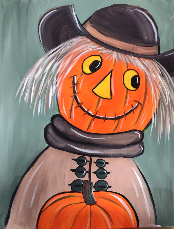 "Mr. Pumpkinhead"  Paint on CANVAS w/ Tessa (Saturday, October 17th, 2026 5:00pm)