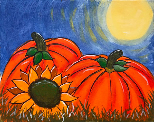 "Pumpkins"  Paint on CANVAS w/ Tessa (Saturday, September 19th, 2026 5:00pm)