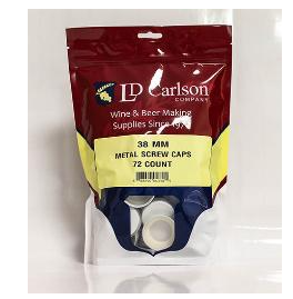 38mm METAL SCREW CAPS (FOR 1/4 AND 1 GALLON JUGS)